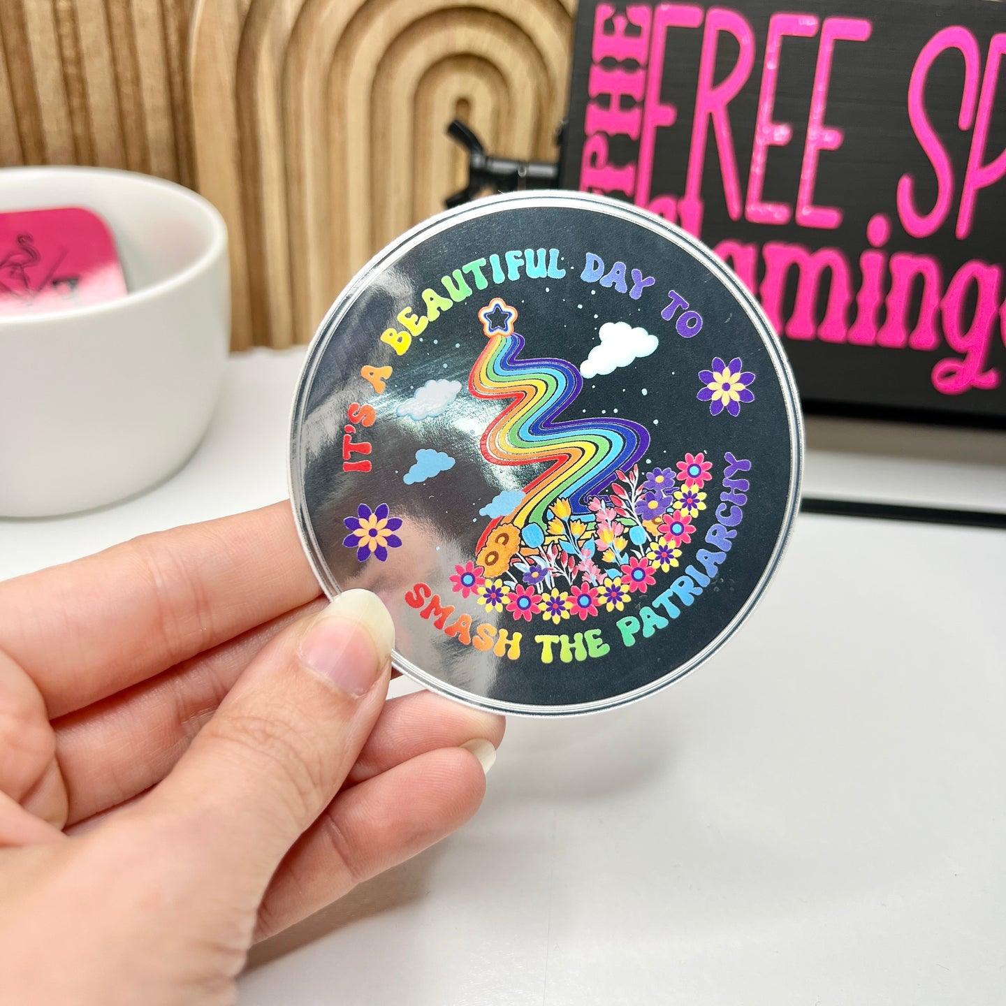 Rainbow Holo Patriarchy Sticker